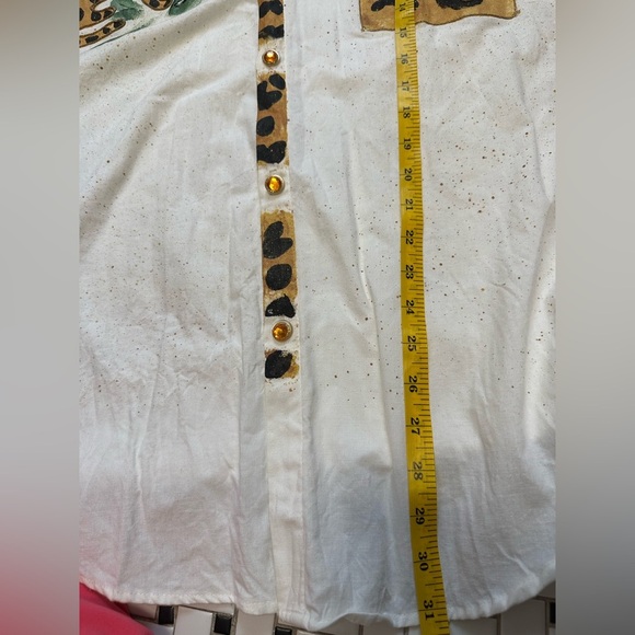 Leopard Print White Blouse - Picture 13 of 13